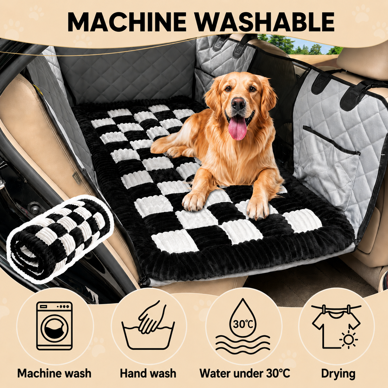 Premium Plush Dog Travel Bed