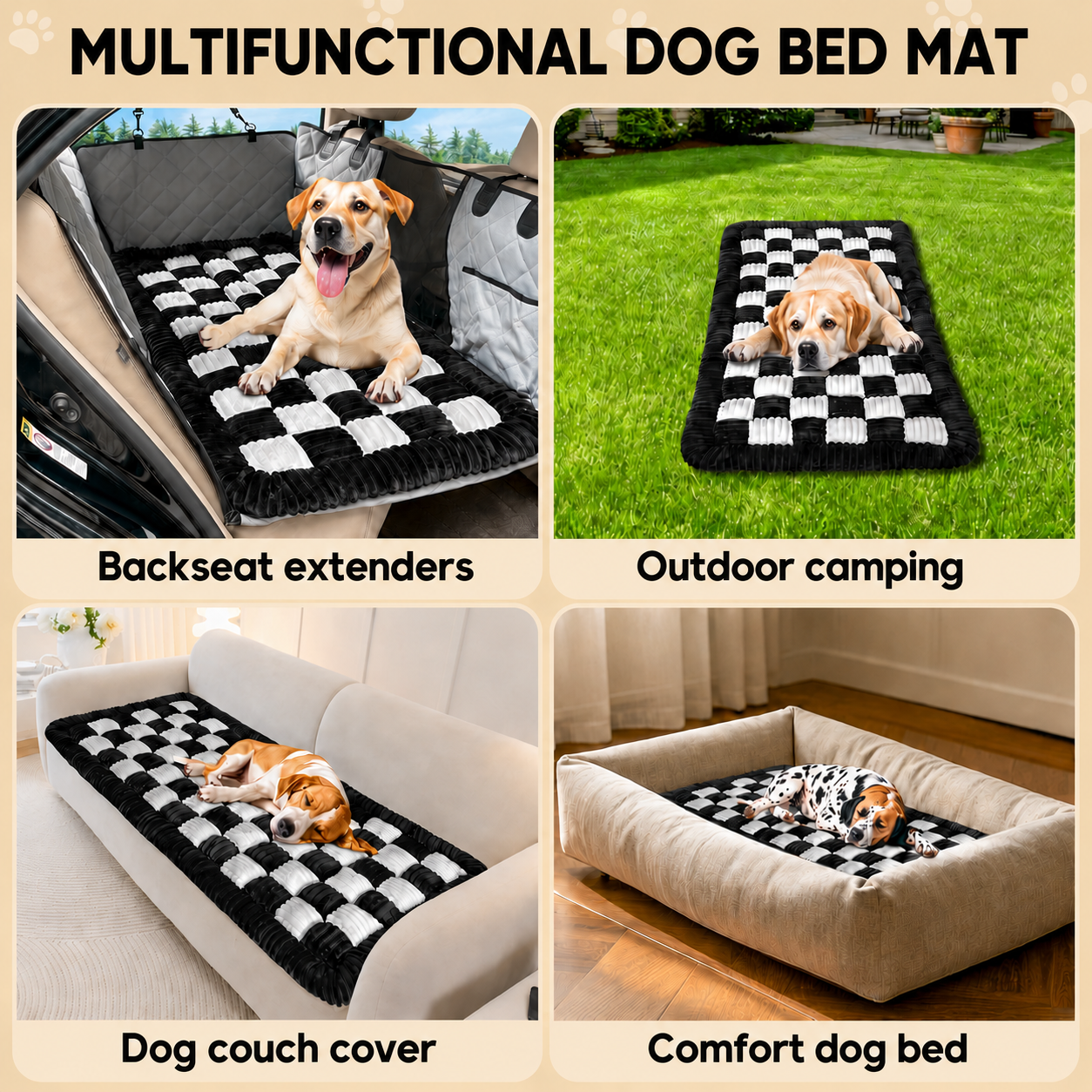 Premium Plush Dog Travel Bed