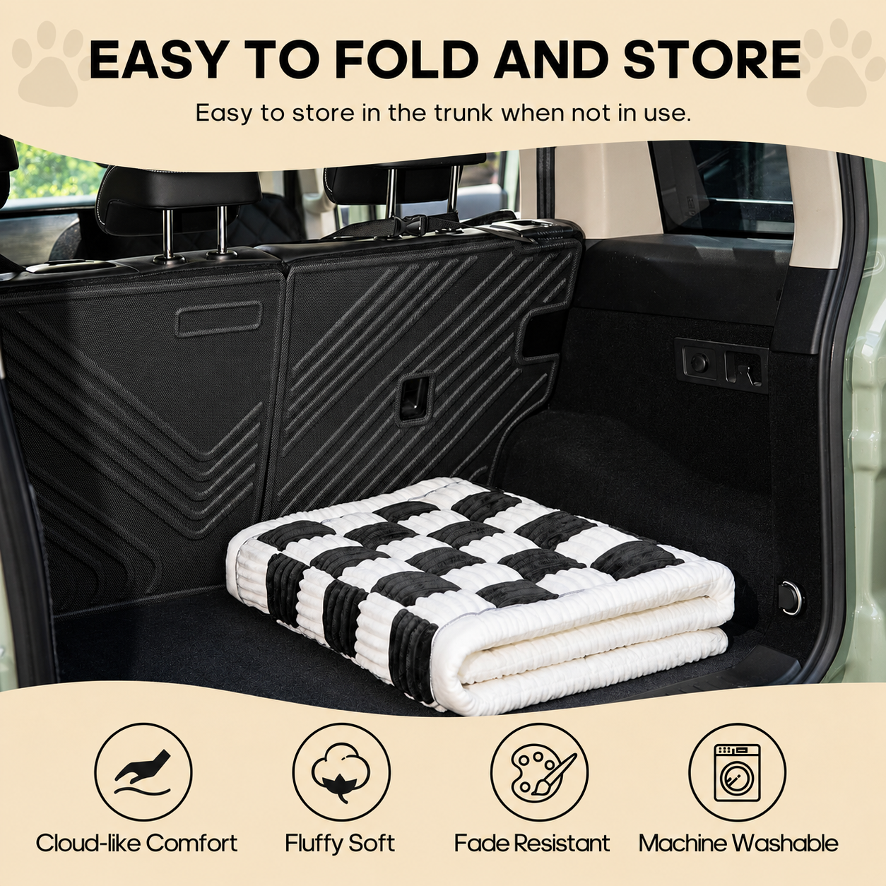 Premium Plush Dog Travel Bed