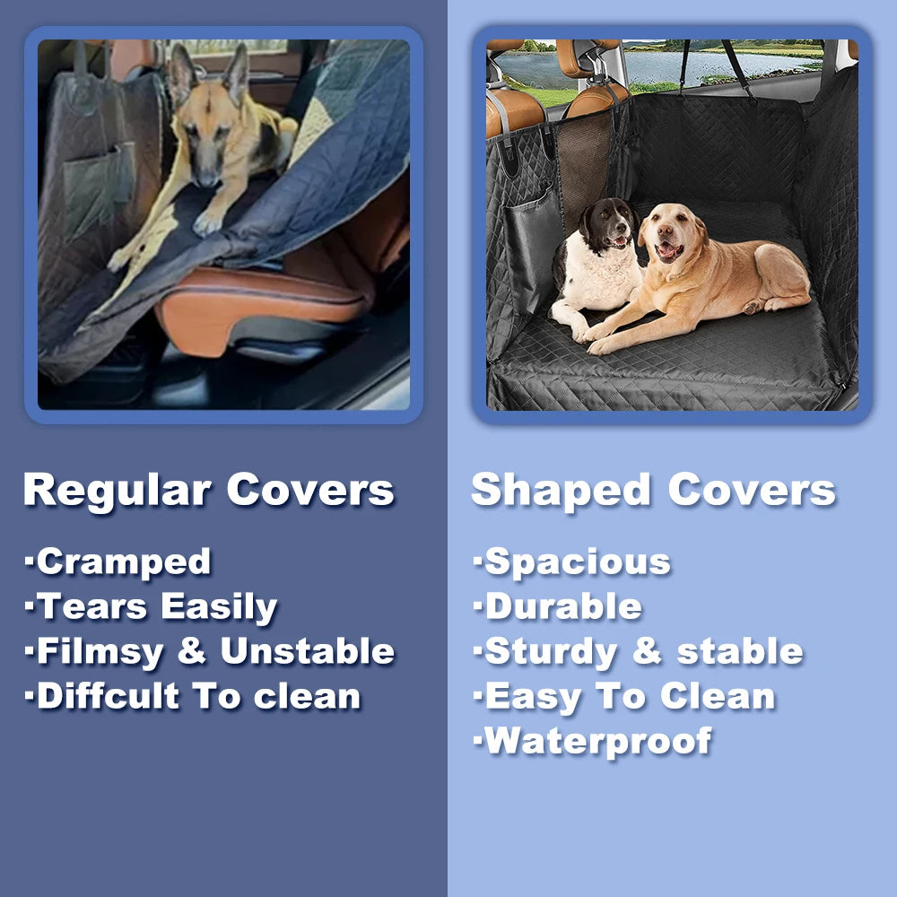 Dog Car Back Seat Extender with Hard Bottom