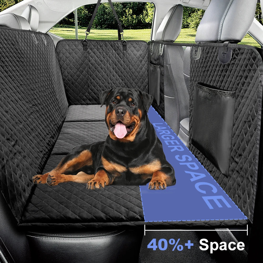 Dog Car Back Seat Extender with Hard Bottom